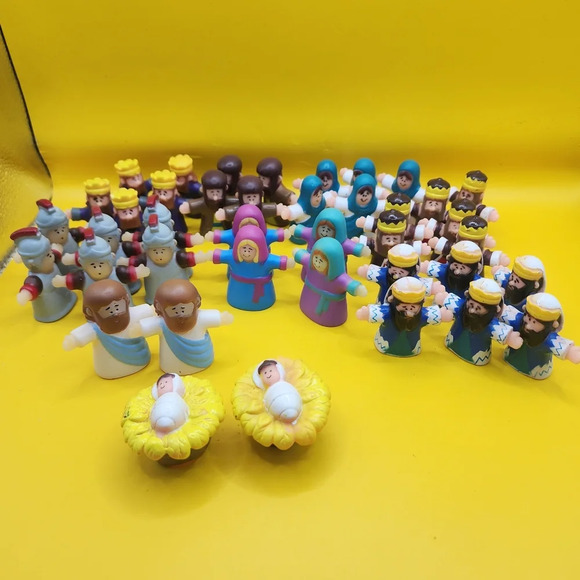 40 Nativity Finger Puppets Children's Story Telling Religious Lot - Picture 1 of 7